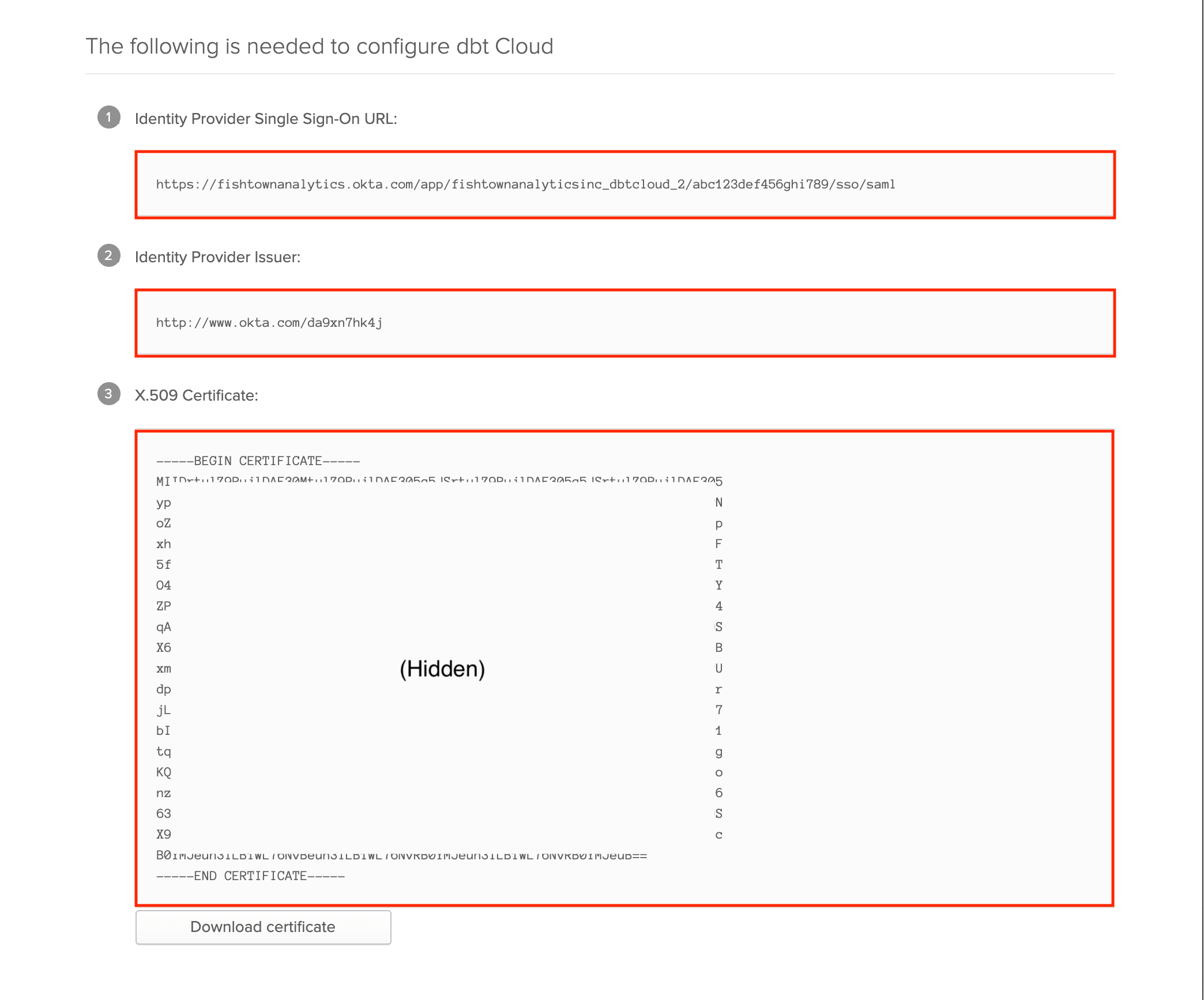 Application setup instructions