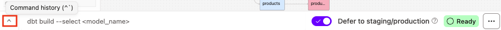 View command history and deprecation results