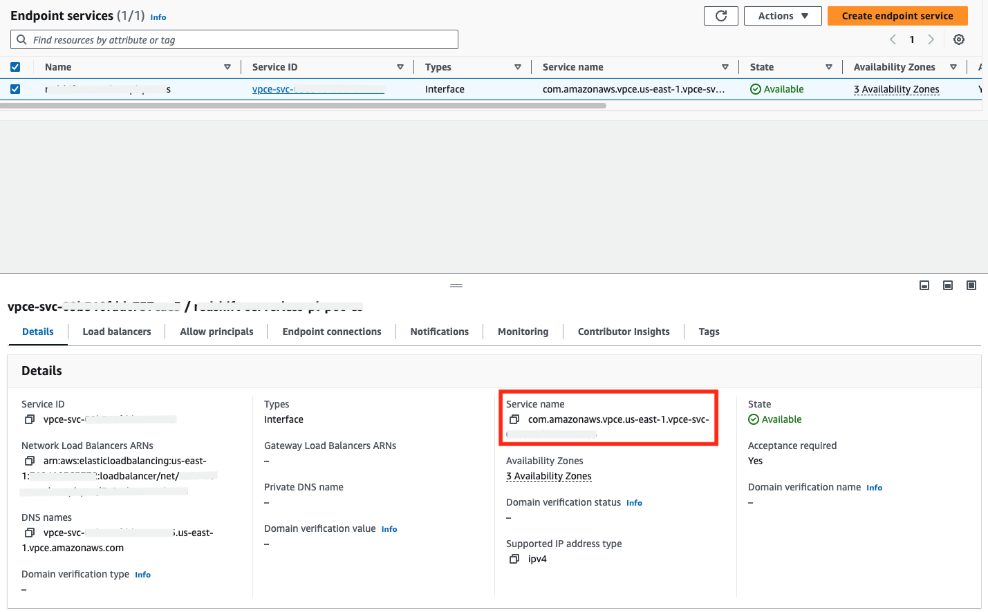 Get service name field value Get service name field value