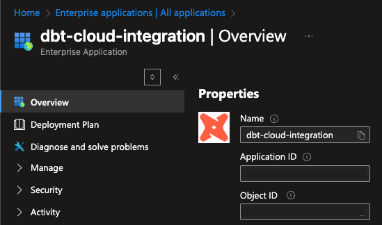 Example of the dbt-cloud-integration app overview Example of the dbt-cloud-integration app overview
